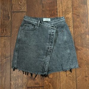 Free People asymmetrical denim skirt